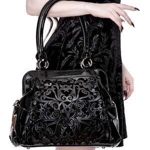 Rare Killstar Divine Handbag Gothic Scroll Purse. 
Black
Material:
100% PU